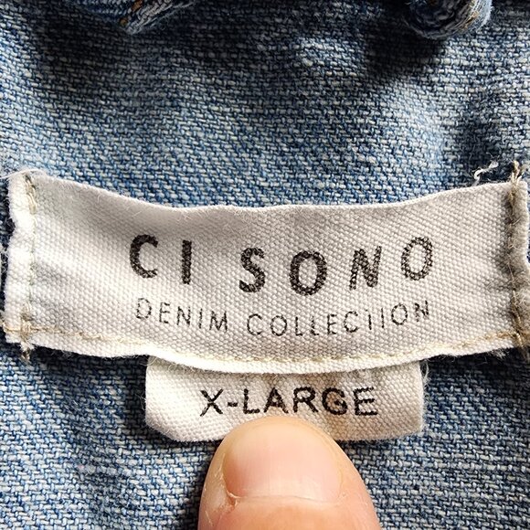 Ci Sono Light Wash Jean Jacket Size XL - Picture 8 of 16